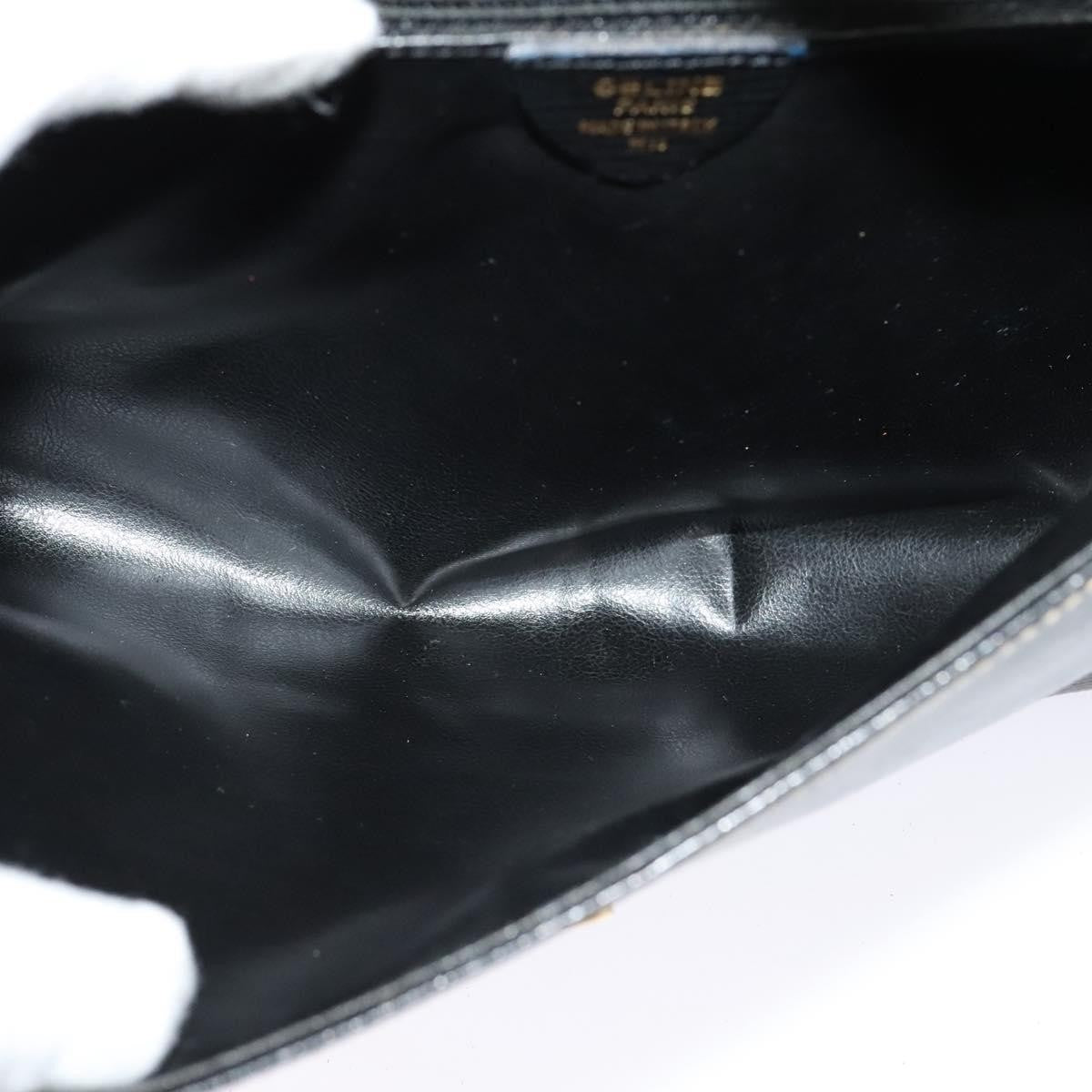 Celine Vintage Circle Logo Crossbody Bag Leather, BLACK, LEATHER, Crossbody bag