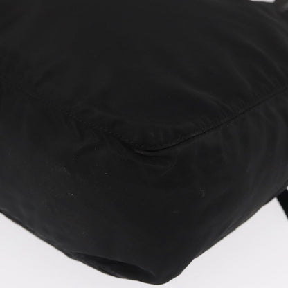 Prada Vintage Zip Handbag Tessuto, Black, Nylon, Handbag