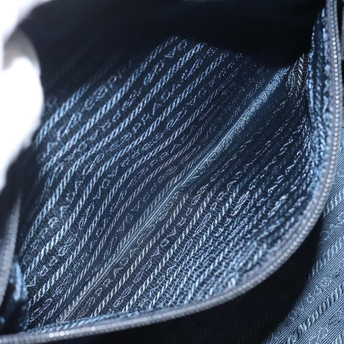 Prada Metal Handles Tote Tessuto, NAVY, NYLON, Tote bag