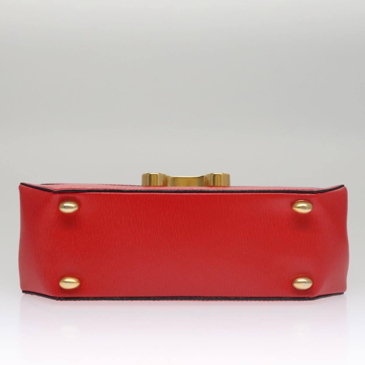 Celine Cuir Triomphe Bag Leather, RED, LEATHER, Handbag