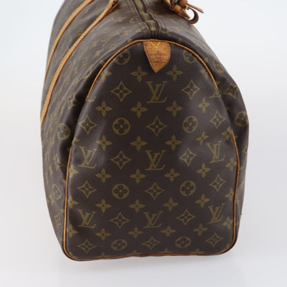 Louis Vuitton Keepall Bag Monogram Canvas, BROWN, CANVAS, Travel bag