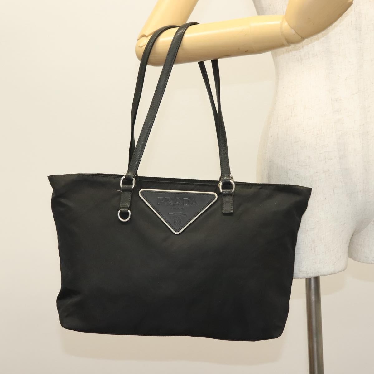 Prada Vintage Tote Tessuto, BLACK, NYLON, Tote bag