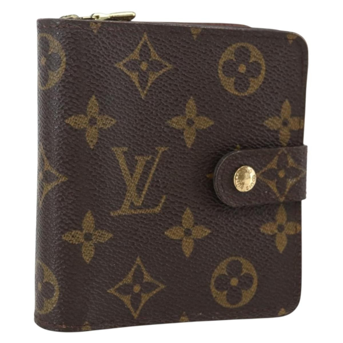 Louis Vuitton Compact Zippe Wallet Monogram Canvas, BROWN, CANVAS, Wallets