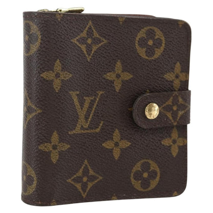 Louis Vuitton Compact Zippe Wallet Monogram Canvas, BROWN, CANVAS, Wallets
