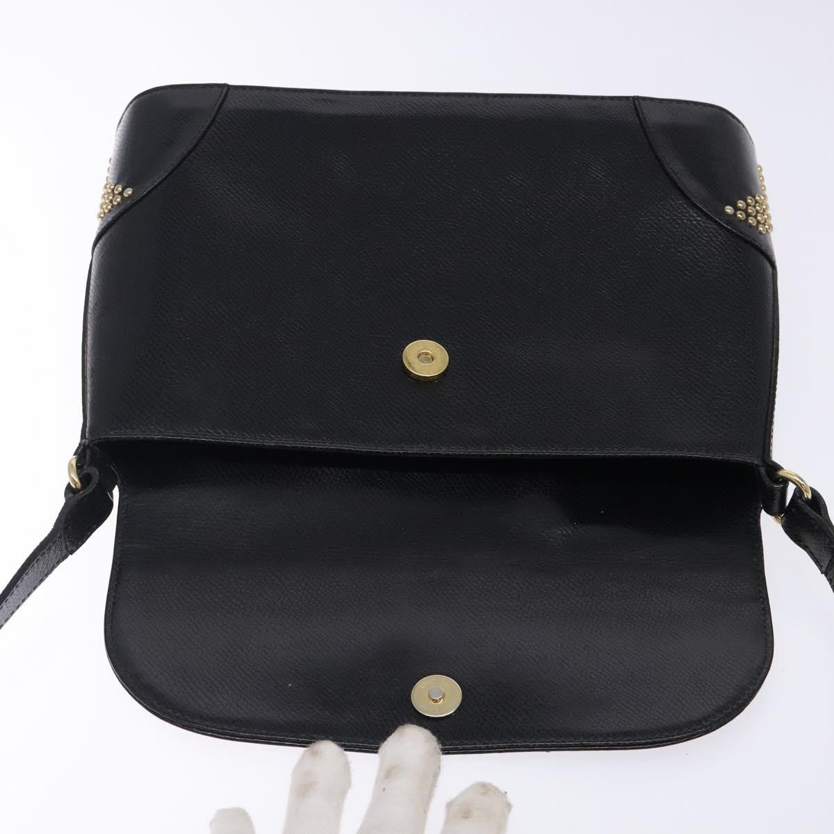 Saint Laurent Vintage Shoulder Bag Leather, BLACK, LEATHER, Shoulder bag