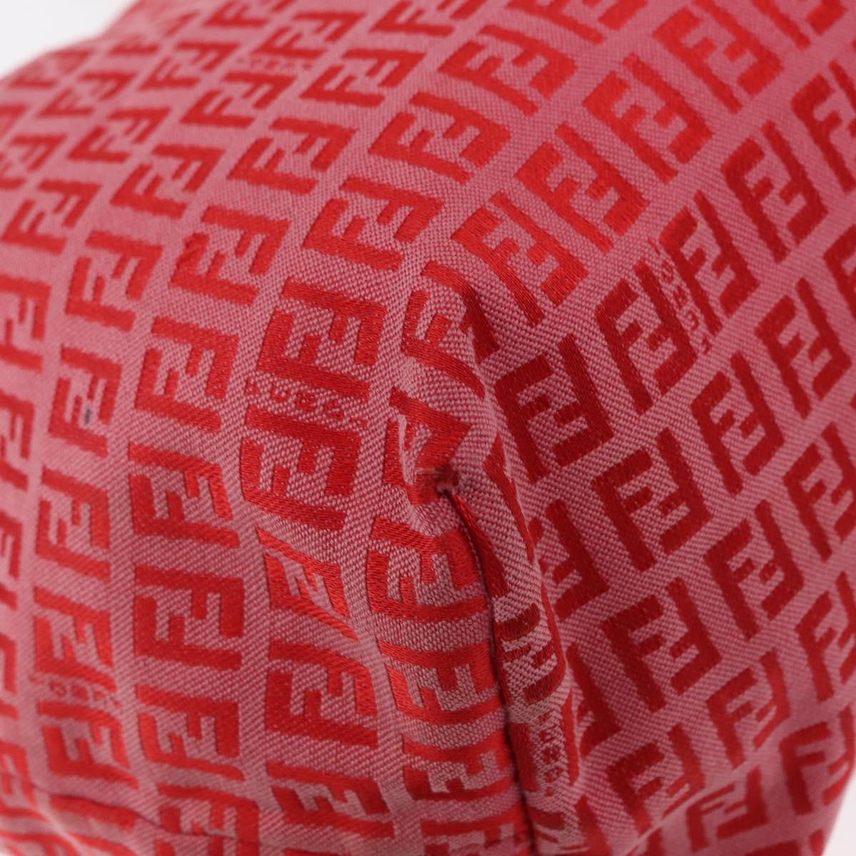 Fendi Roll Tote Zucchino Canvas, RED, CANVAS, Tote bag