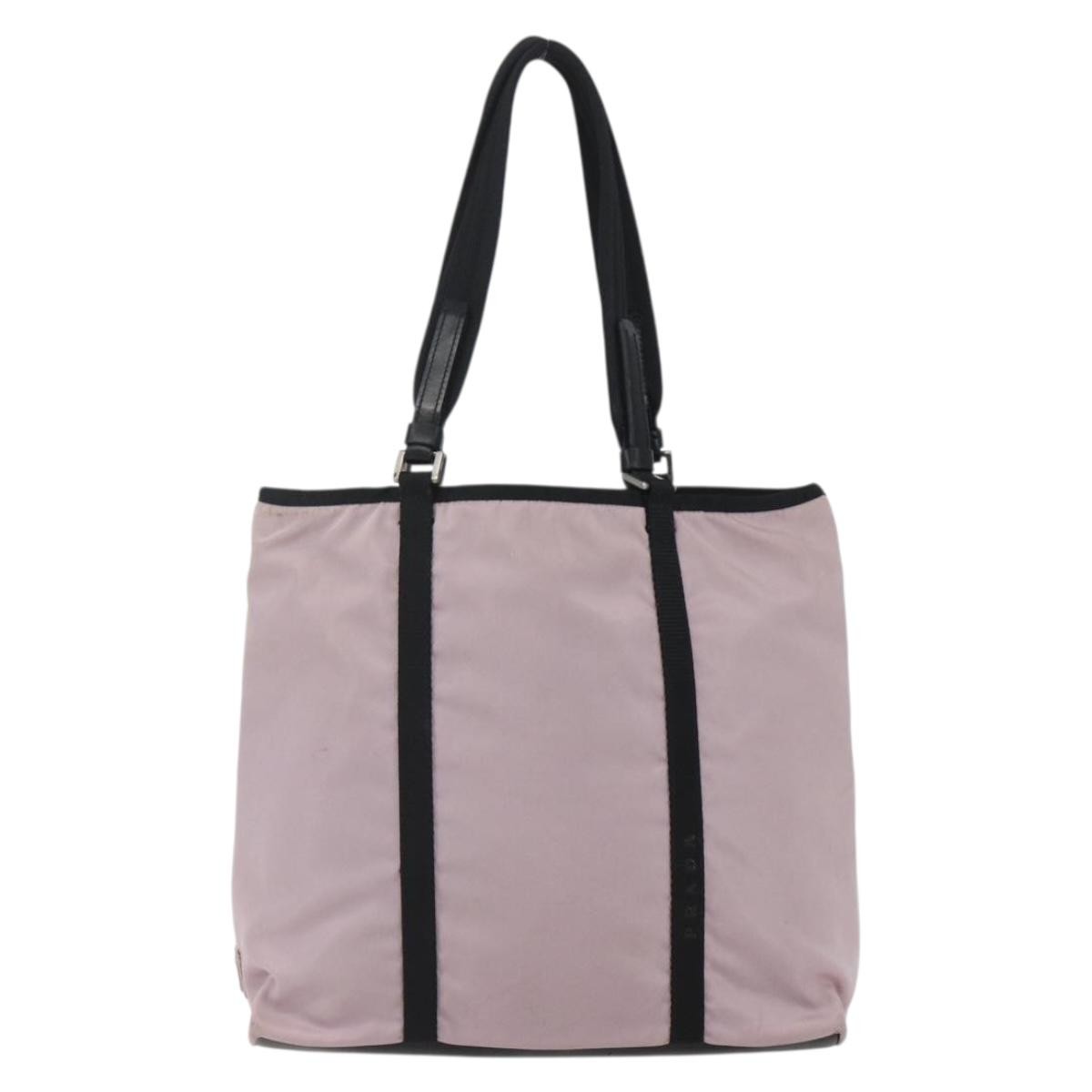 Prada Vintage Tote Tessuto, PINK, NYLON, Tote bag