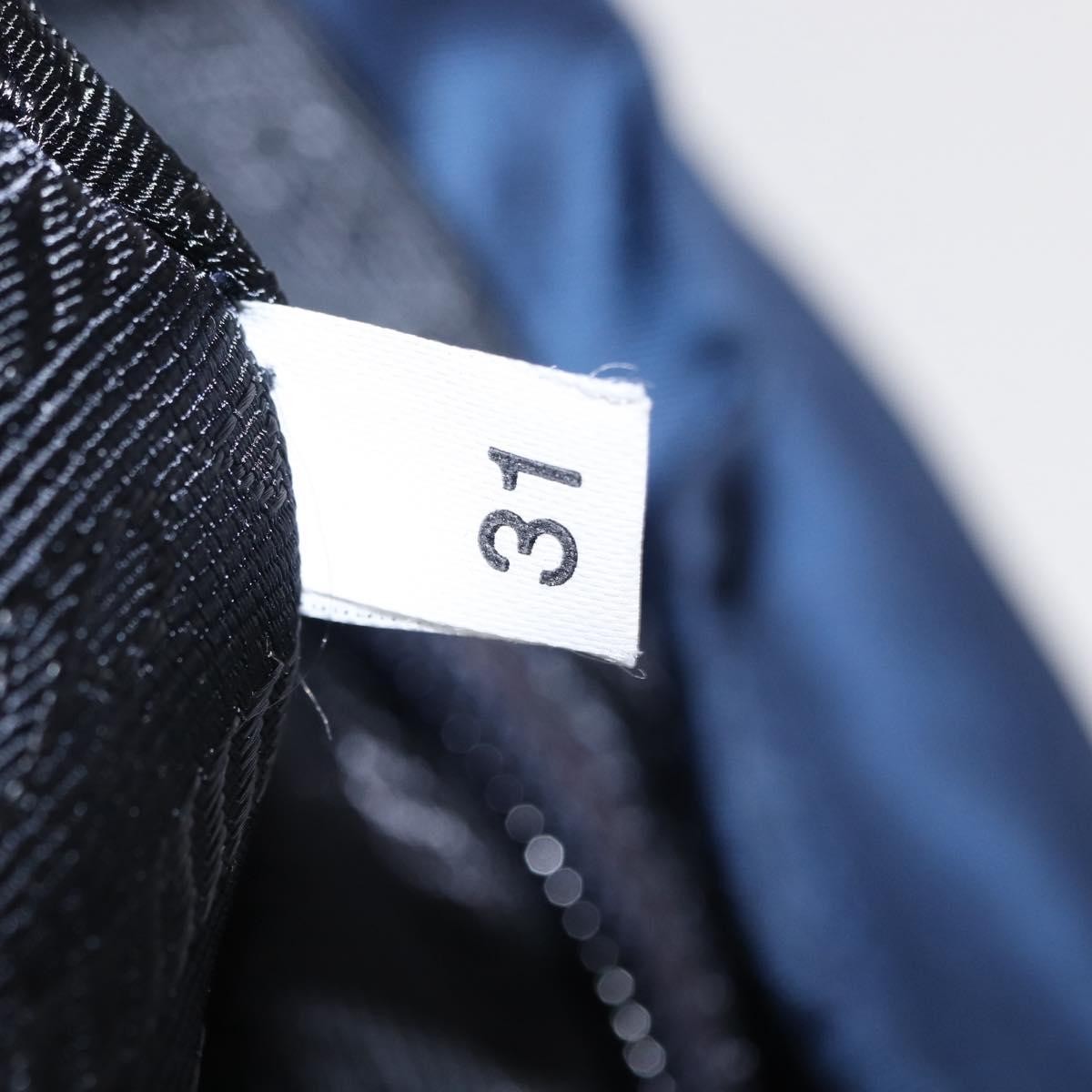 Prada Vela Double Front Pocket Backpack Tessuto with Saffiano Leather, BLUE, NYLON, Backpack