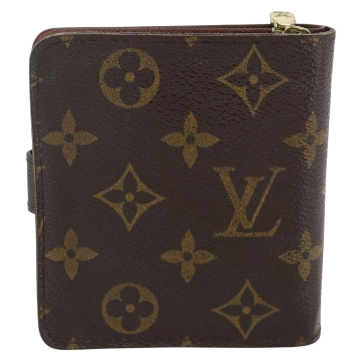 Louis Vuitton Compact Zippe Wallet Monogram Canvas, BROWN, CANVAS, Wallets