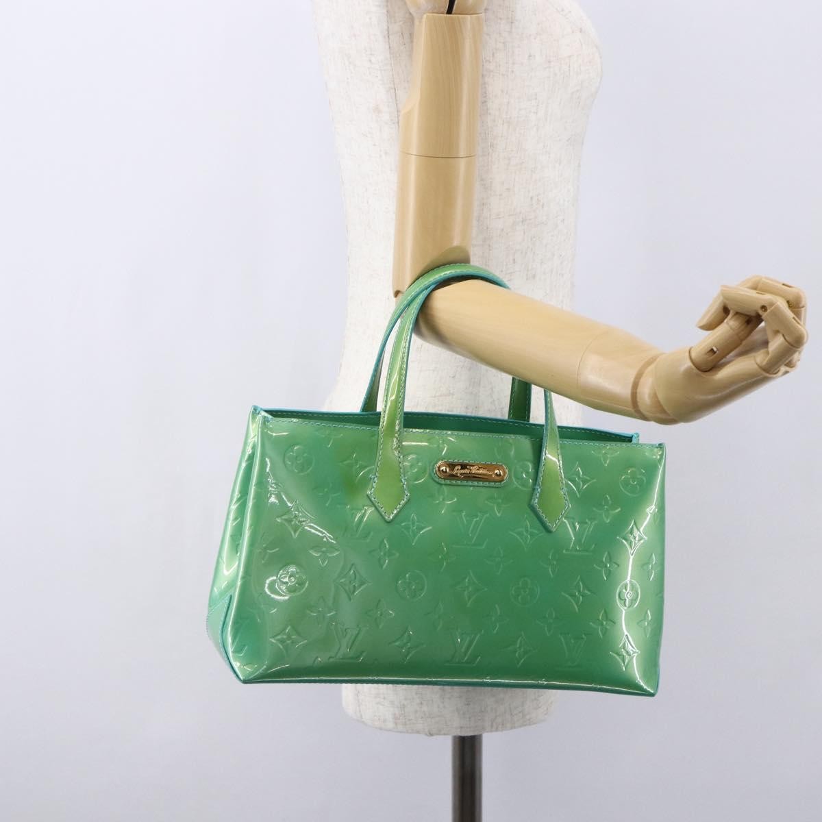 Louis Vuitton Wilshire Handbag Monogram Vernis, BLUE, PATENT_LEATHER, Handbag