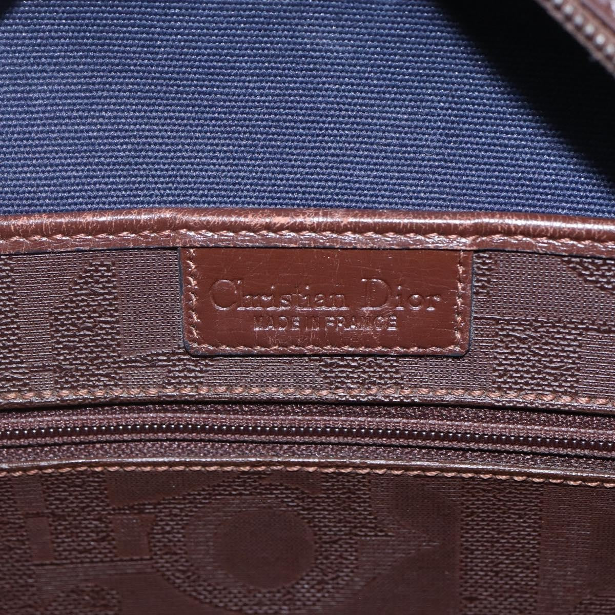 Christian Dior Vintage Trotter Handbag Canvas, BROWN, PVC, Handbag