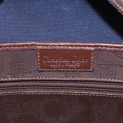 Christian Dior Vintage Trotter Handbag Canvas, BROWN, PVC, Handbag