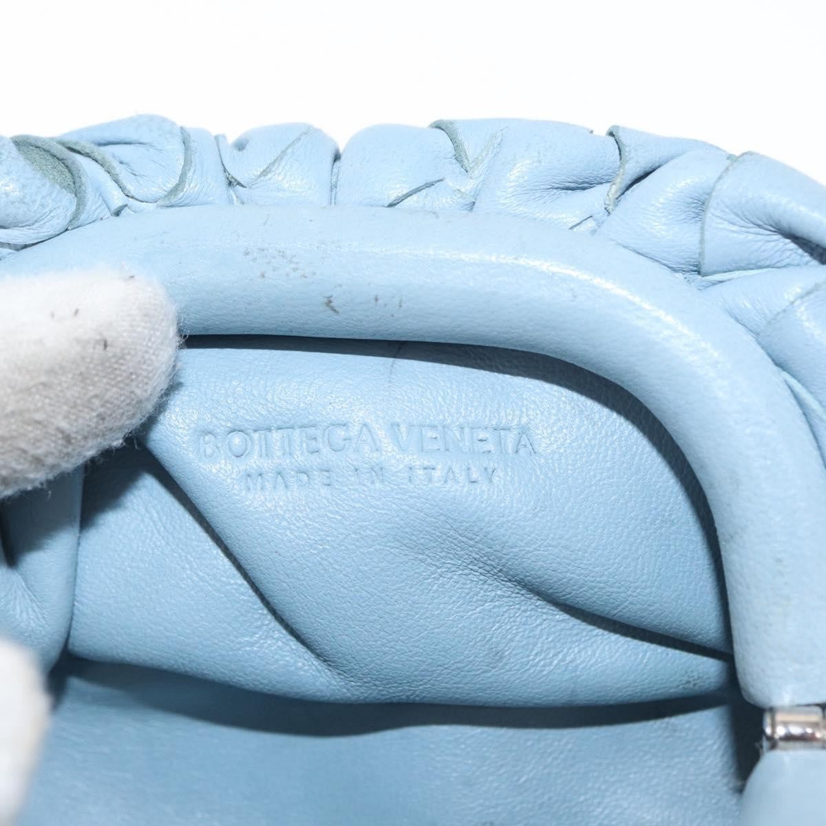 Bottega Veneta The Pouch Intrecciato Nappa, BLUE, LEATHER, Clutche & pouche