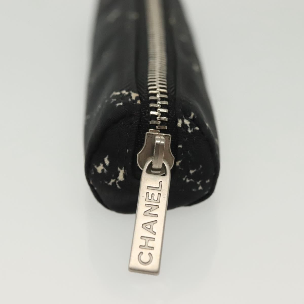 Chanel Travel Line Pen Case Nylon, BLACK, NYLON, Wallets