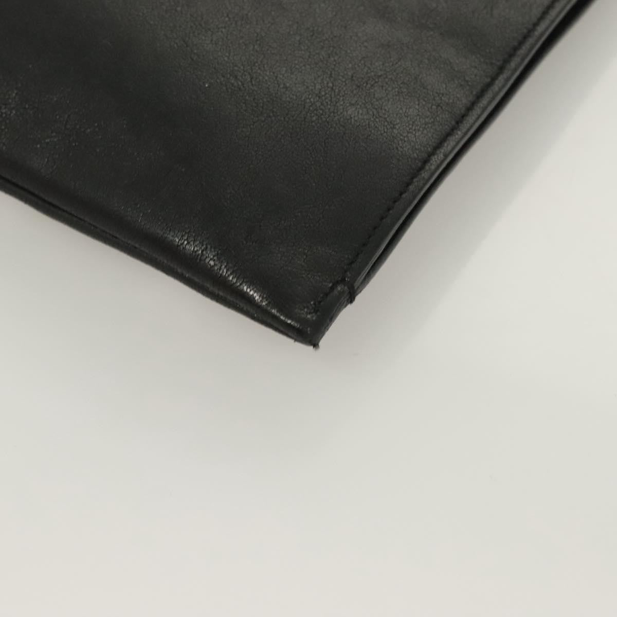 Saint Laurent Stars Zip Pouch Leather, BLACK, LEATHER, Clutche & pouche