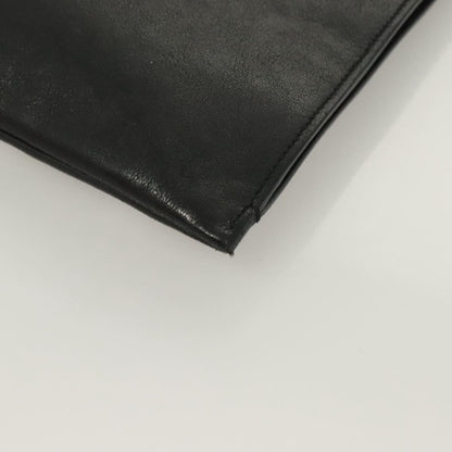 Saint Laurent Stars Zip Pouch Leather, BLACK, LEATHER, Clutche & pouche