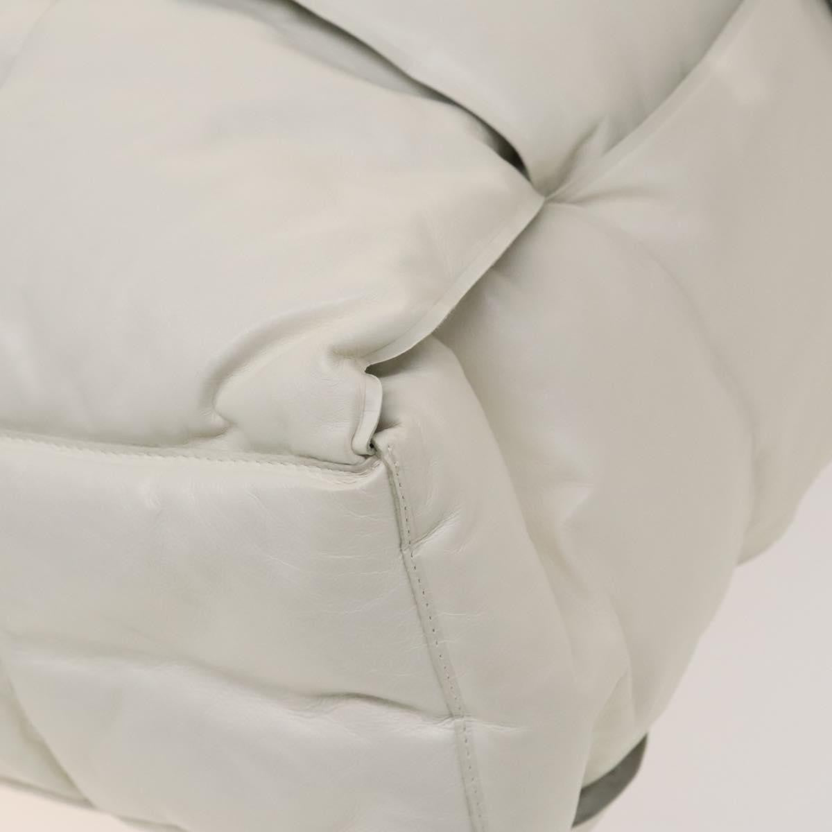 Bottega Veneta Squash Tote Padded Maxi Intrecciato Leather, WHITE, LEATHER, Tote bag