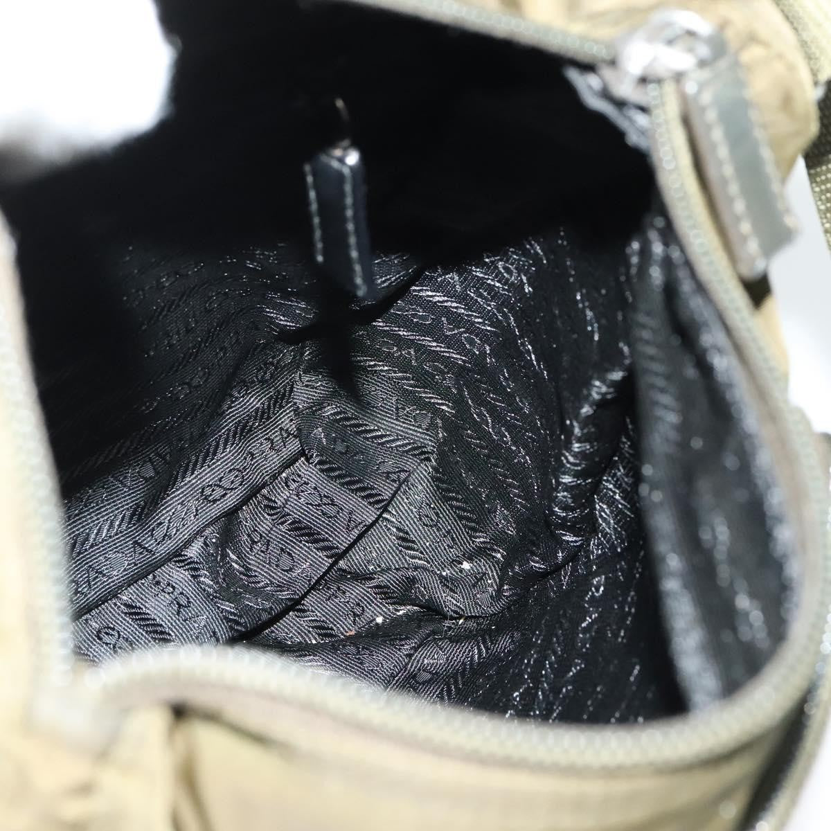 Prada Buckle Messenger Bag Tessuto, KHAKI, NYLON, Shoulder bag