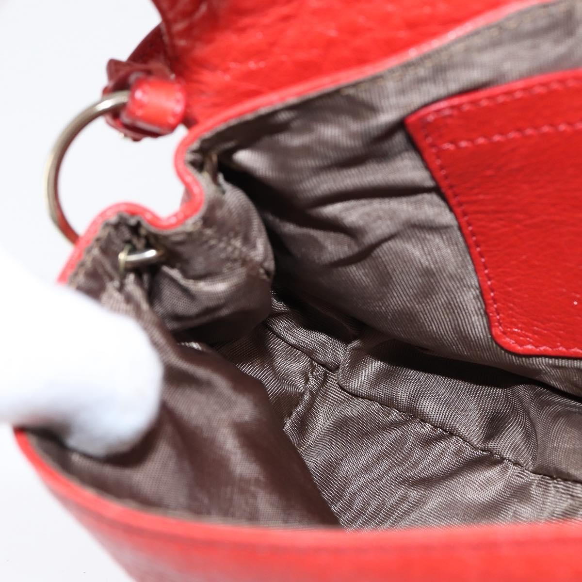 Chloe Lily Shoulder bag Leather, RED, LEATHER, Shoulder bag