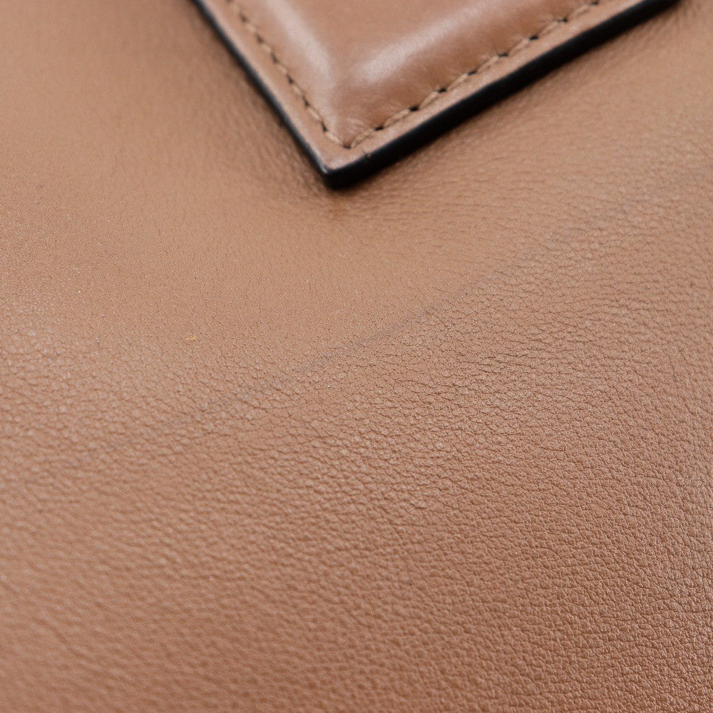 Loewe Goya Weekender Bag Leather, BROWN, LEATHER, Travel bag