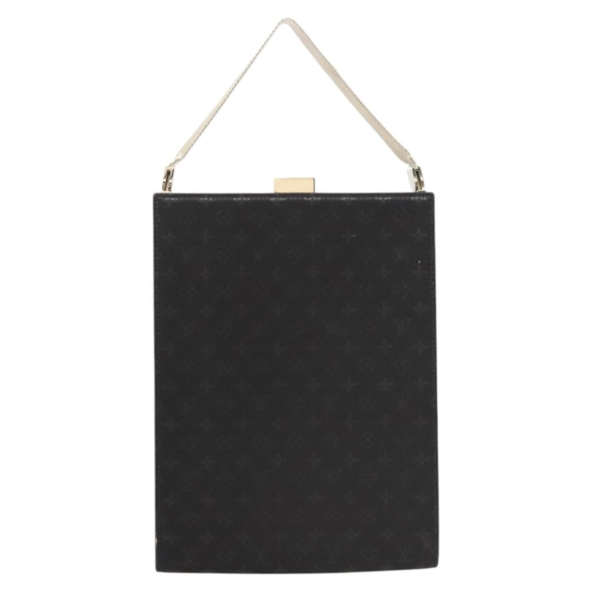 Louis Vuitton Saint Ange Handbag Monogram Satin, BLACK, SATIN, Handbag