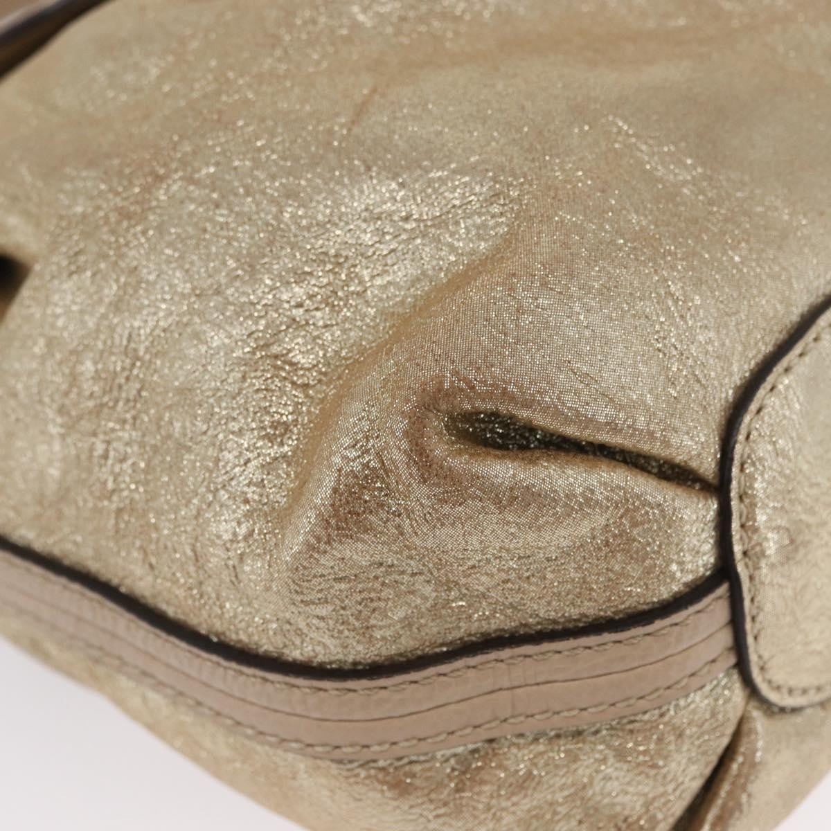 Chloe Elsie Convertible Satchel Leather, Gold, Leather, Handbag