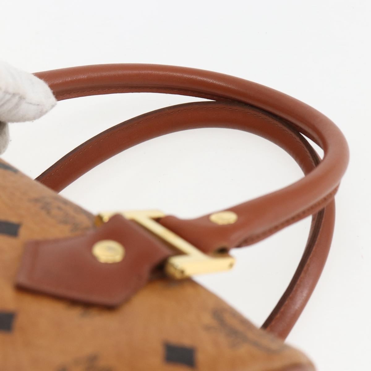 MCM Visetos logogramme Handbag Canvas and Leather, BROWN, CANVAS, Handbag