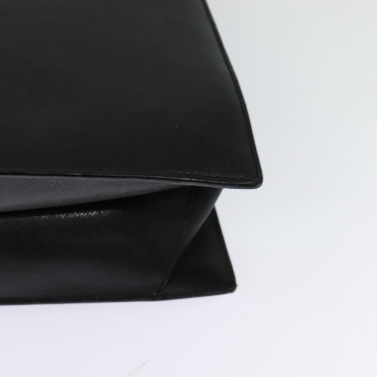 Salvatore Ferragamo Double Gancini Top Handle Bag Saffiano Leather, BLACK, LEATHER, Handbag