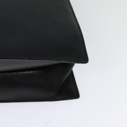 Salvatore Ferragamo Double Gancini Top Handle Bag Saffiano Leather, BLACK, LEATHER, Handbag