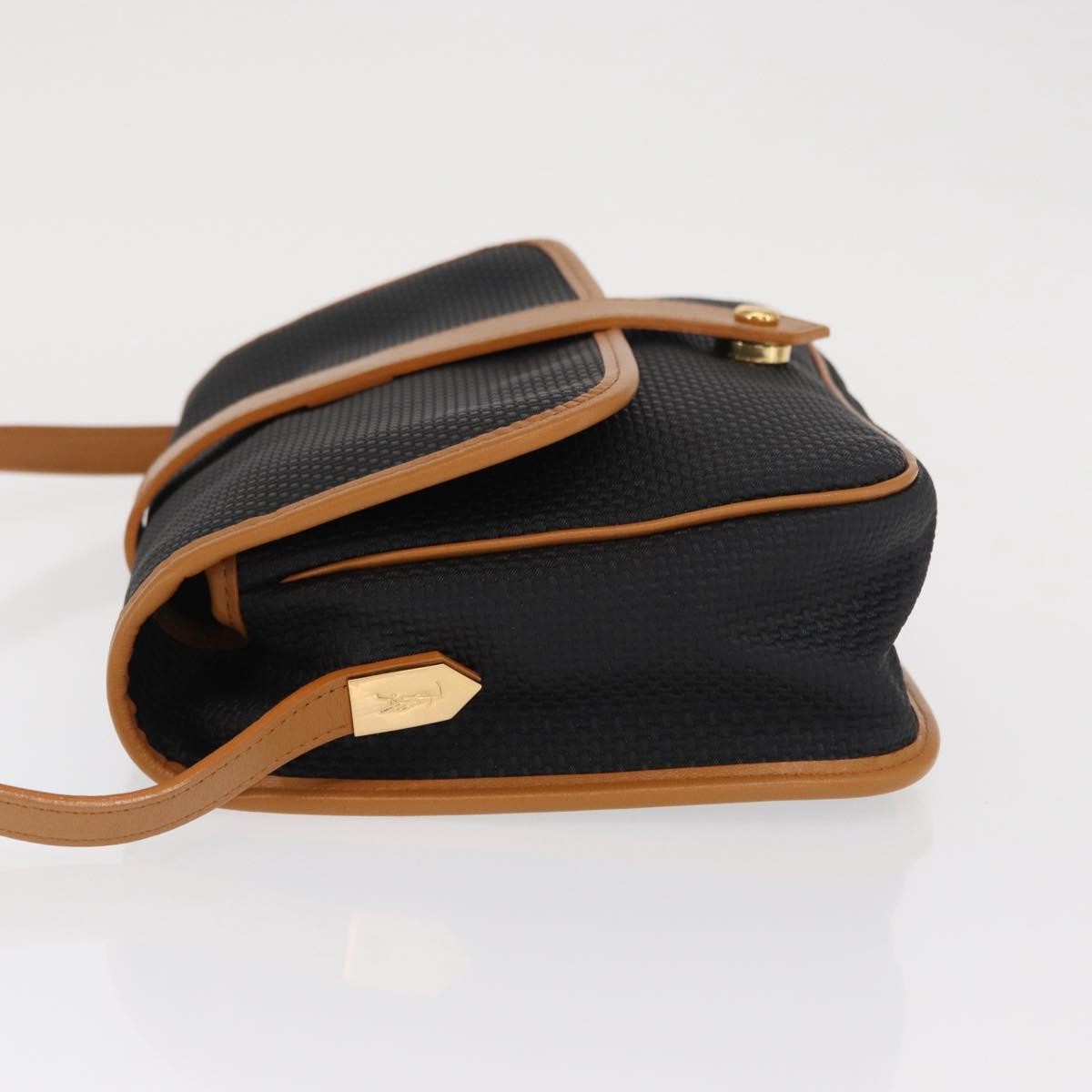Saint Laurent Vintage Shoulder Bag Canvas, BLACK, CANVAS, Shoulder bag