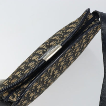 Christian Dior Vintage Trotter Shoulder Bag Canvas, NAVY, CANVAS, Shoulder bag