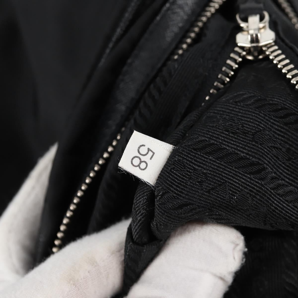 Prada Vintage Front Pocket Shoulder Bag Nylon, BLACK, NYLON, Shoulder bag