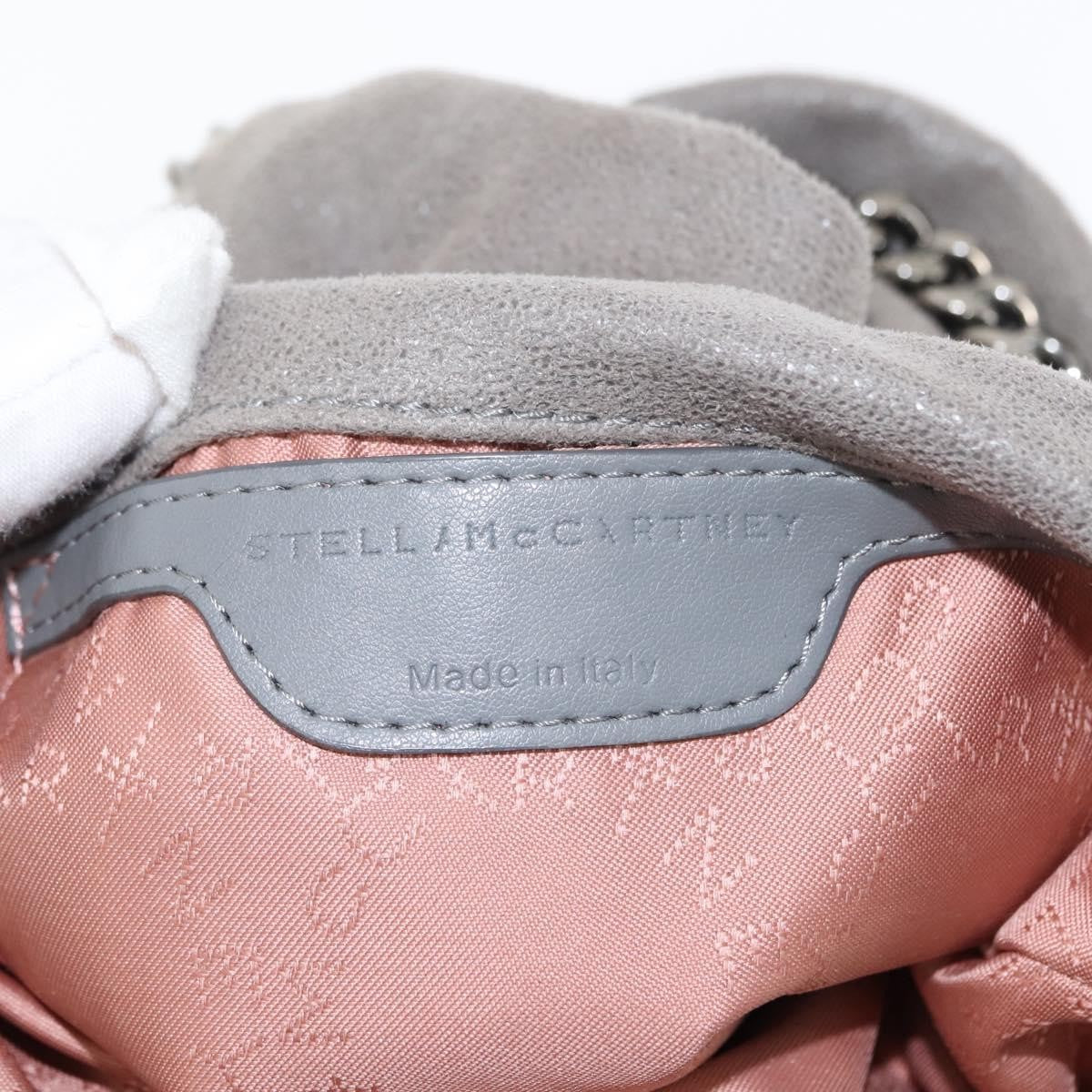 Stella McCartney Falabella Fold Over Crossbody Bag Shaggy Deer, GRAY, POLYESTER, Crossbody bag