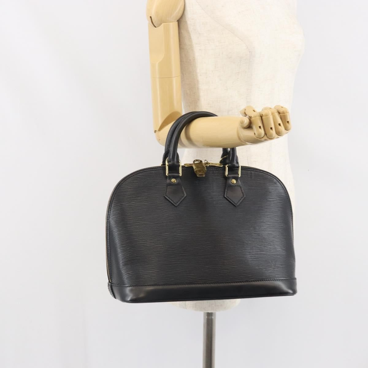 Louis Vuitton Alma Handbag Epi Leather, BLACK, LEATHER, Handbag