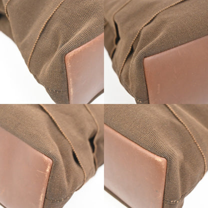 Salvatore Ferragamo Vara shoulder Bag Canvas, BROWN, CANVAS, Shoulder bag