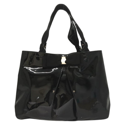 Salvatore Ferragamo Vala Handbag Patent leather, BLACK, PATENT_LEATHER, Handbag