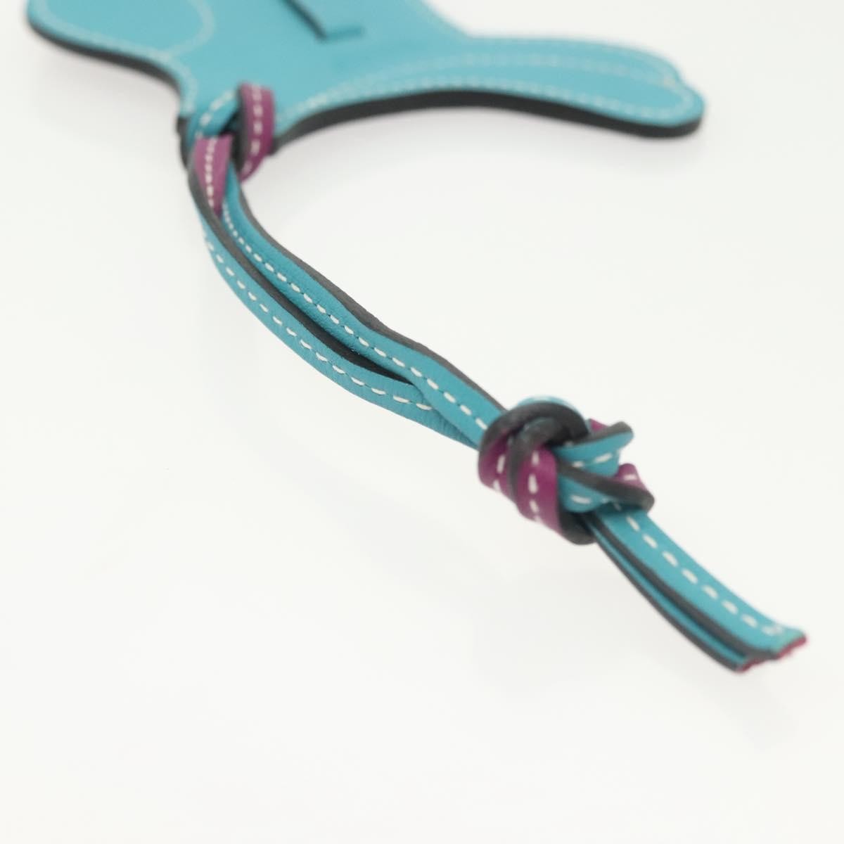 Hermes Paddock Selle Bag Charm Leather, PURPLE, LEATHER, Charms and Keychains