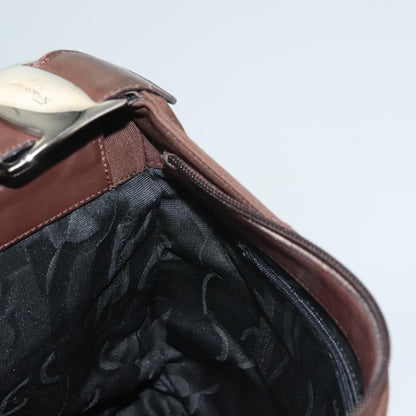 Salvatore Ferragamo Vala Shoulder Bag Canvas, BROWN, CANVAS, Shoulder bag