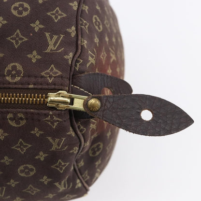 Louis Vuitton Speedy Handbag Mini Lin, BROWN, CANVAS, Handbag