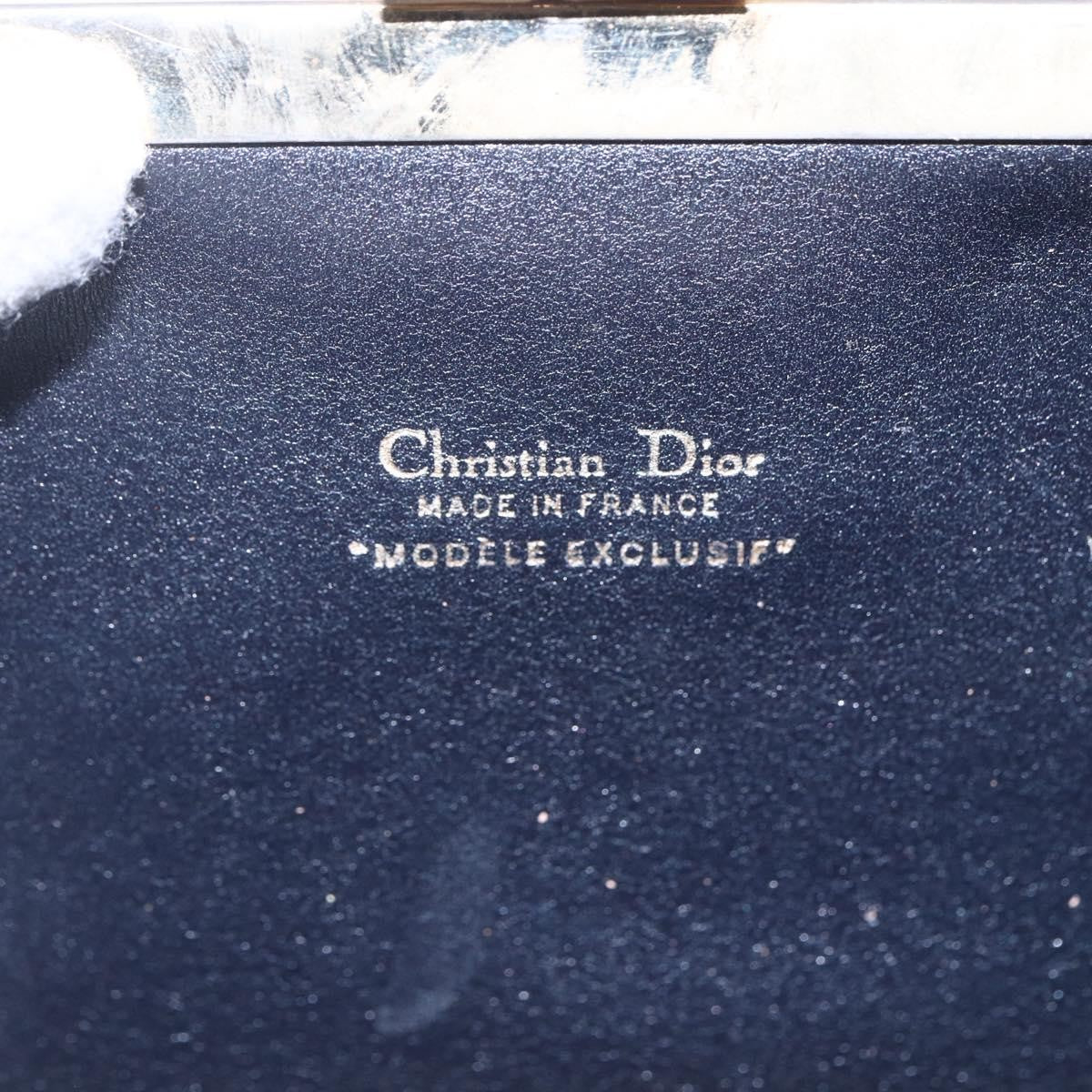 Christian Dior Vintage Trotter Pouch Canvas, NAVY, CANVAS, Clutche & pouche