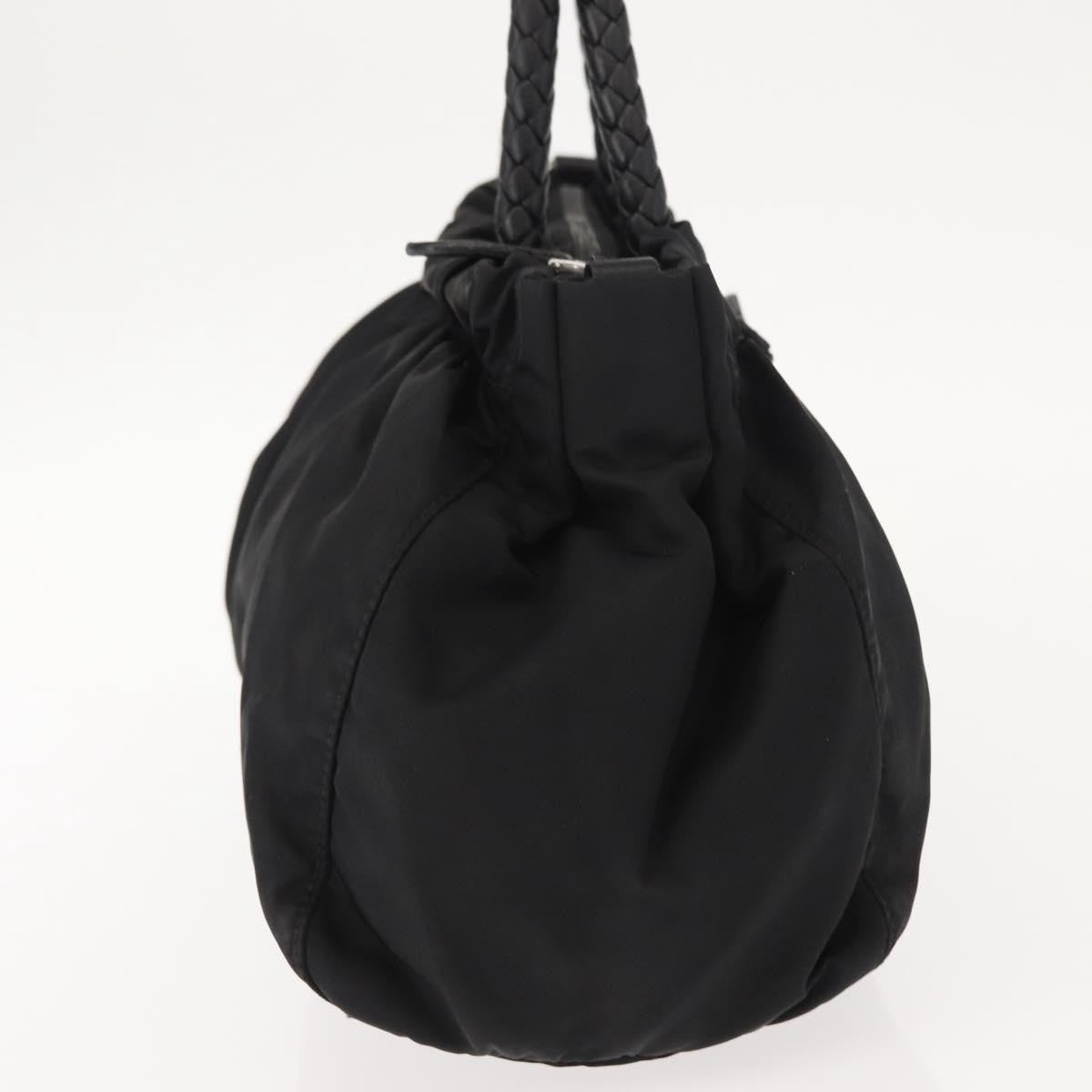 Prada Bow Convertible Tote Tessuto, BLACK, NYLON, Handbag