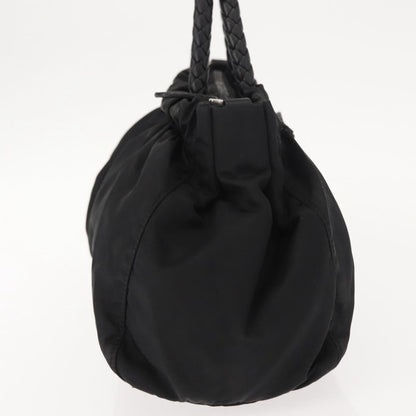 Prada Bow Convertible Tote Tessuto, BLACK, NYLON, Handbag