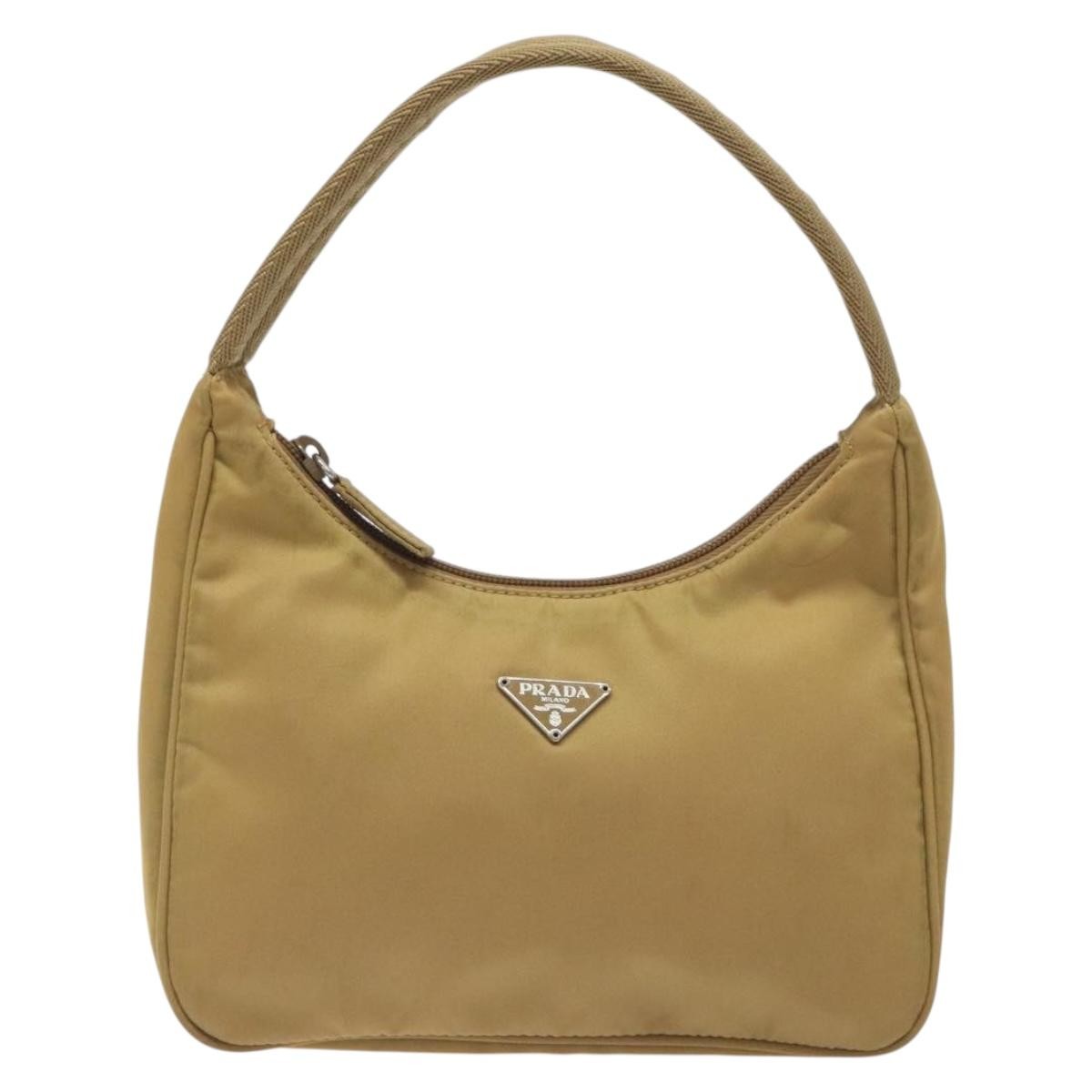 Prada Hobo Tessuto, BEIGE, NYLON, Clutche & pouche