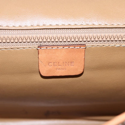 Celine Vintage Macadam Shoulder Bag Canvas and Leather, BROWN, PVC, Shoulder bag