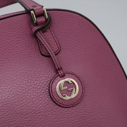 Gucci Lady Dollar Dome Satchel Leather, PINK, LEATHER, Handbag
