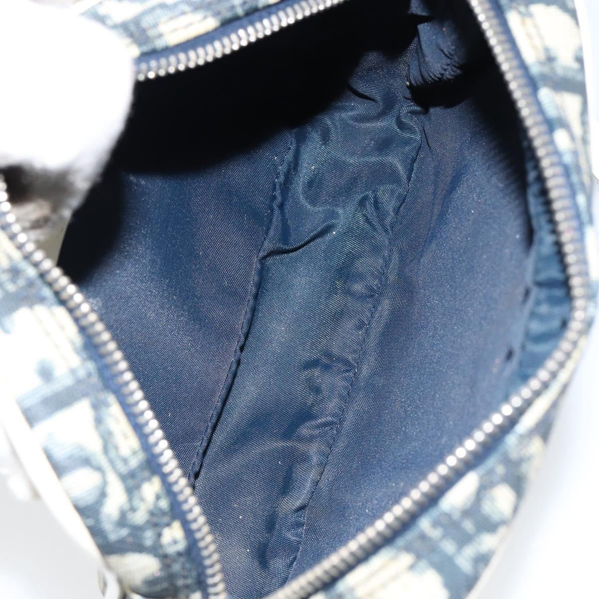 Christian Dior Vintage Trotter Pouch Diorissimo Canvas, NAVY, PVC, Clutche & pouche