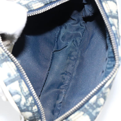 Christian Dior Vintage Trotter Pouch Diorissimo Canvas, NAVY, PVC, Clutche & pouche