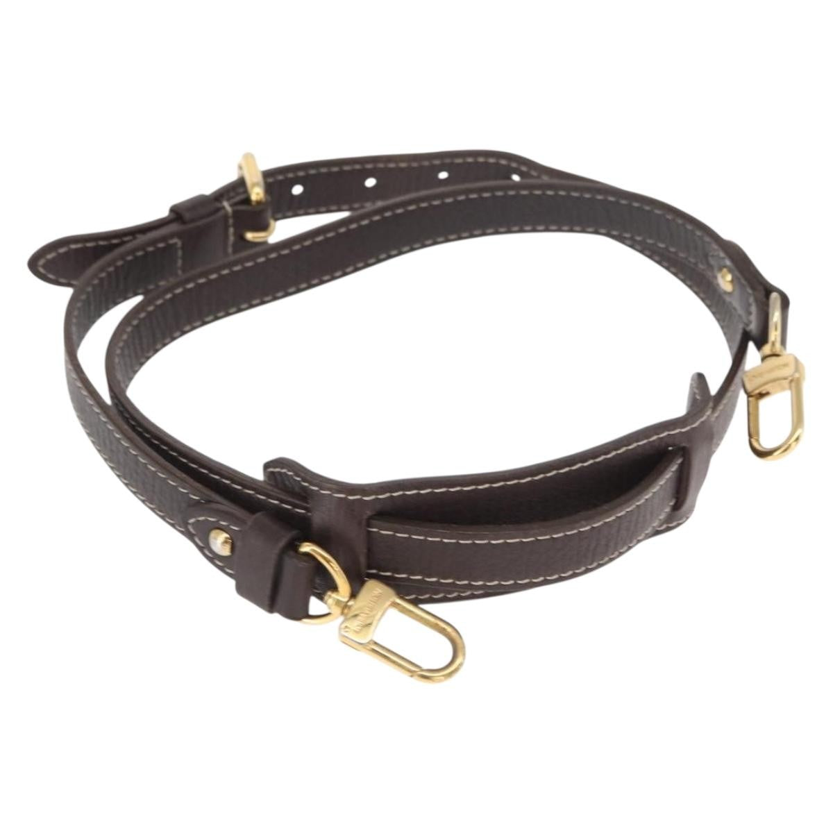 Louis Vuitton Adjustable Shoulder Strap Empreinte Leather, BROWN, LEATHER, Straps