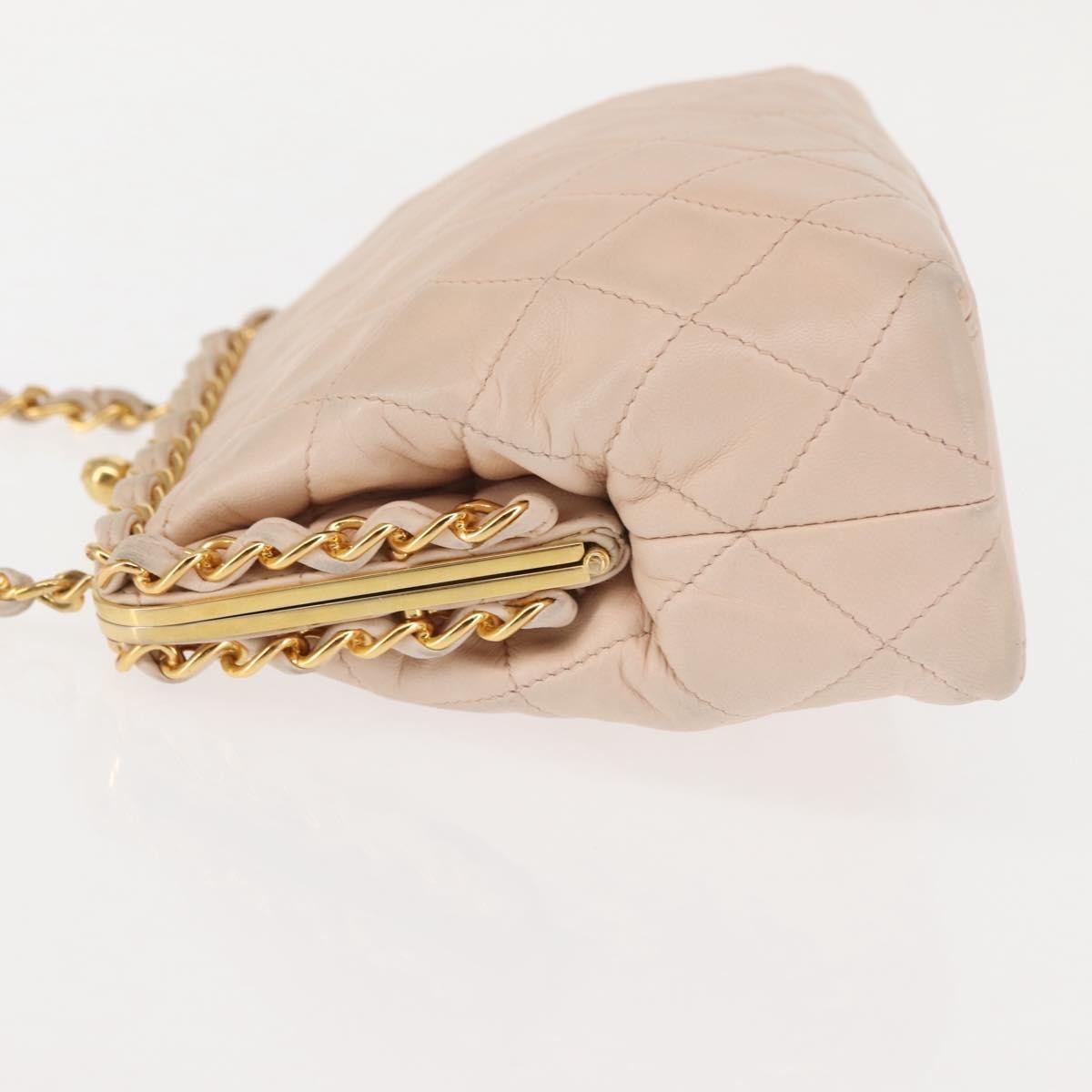 Chanel Kiss lock shoulder bag Leather, PINK, LEATHER, Shoulder bag