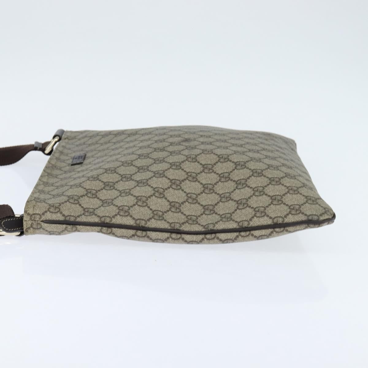 Gucci Zip Top Messenger Bag GG Coated Canvas, BEIGE, CANVAS, Shoulder bag